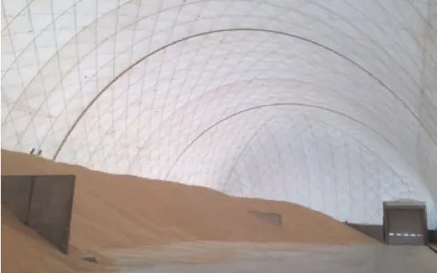 Bulk storage under a column-free clear span